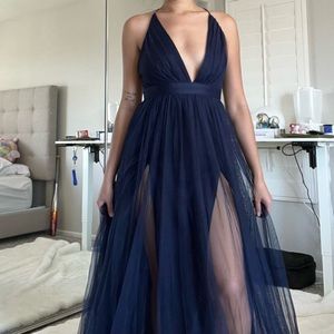Navy blue tulle dress